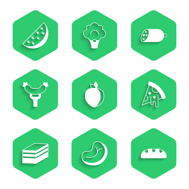 设置李子水果牛排肉面包面包片图片下载