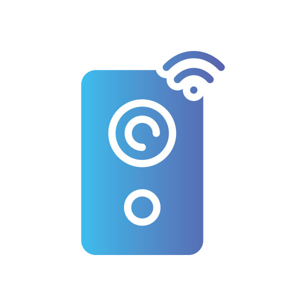 智能扬声器渐变图标隔离在白色背景图片下载