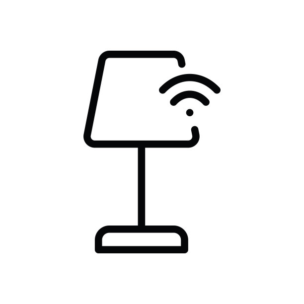 智能灯线图标隔离在白色背景图片下载