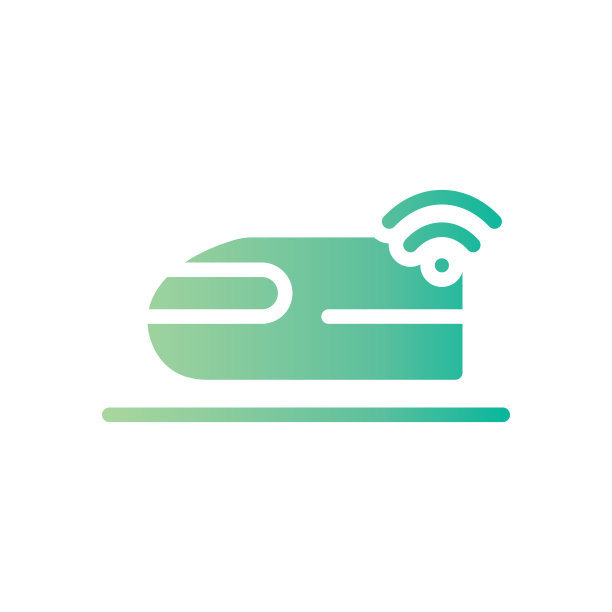 智能火车渐变图标孤立在白色背景图片下载