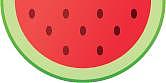 水果红色西瓜卡通扁平元素图片下载