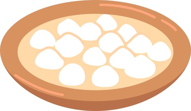 手绘插画风格食物节日汤圆元素素材图片