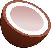 蔬菜椰子半个椰子卡通扁平元素图片下载