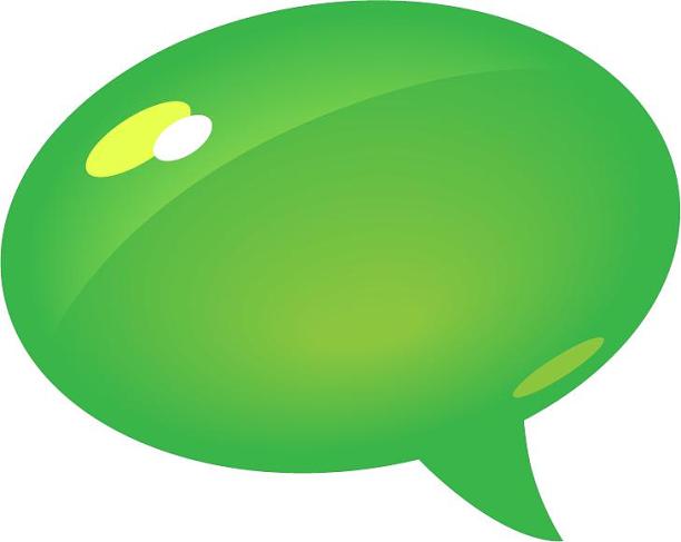 3D立体插画风格绿色对话框元素图片下载