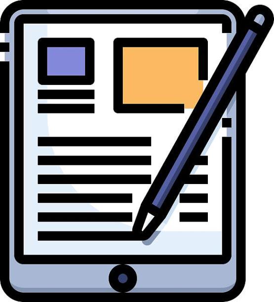 学习手机智能彩色扁平卡通元素图片下载