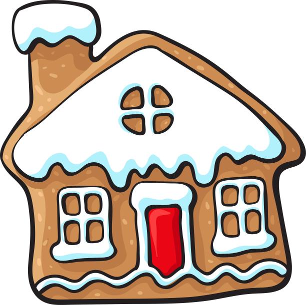 卡通节日圣诞节姜饼房子食物元素图片下载