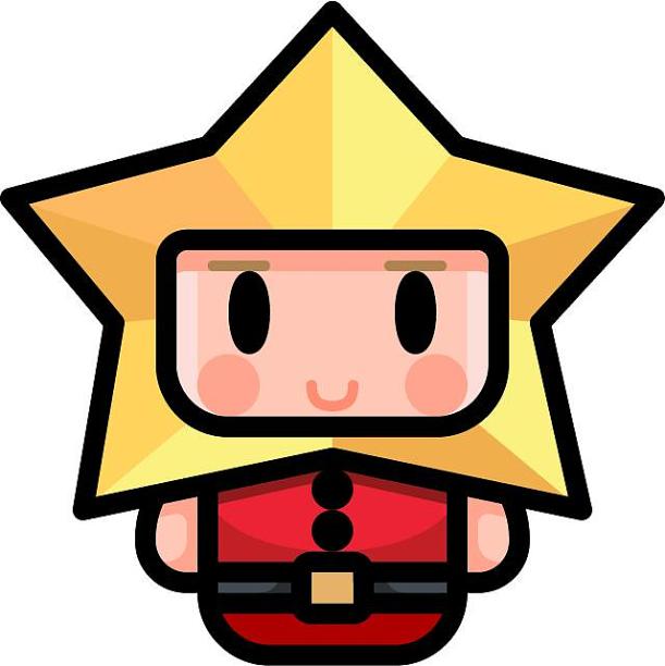圣诞节星星帽人物可爱卡通扁平元素素材图片