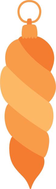 手绘插画圣诞节彩球装饰灯装饰元素素材图片