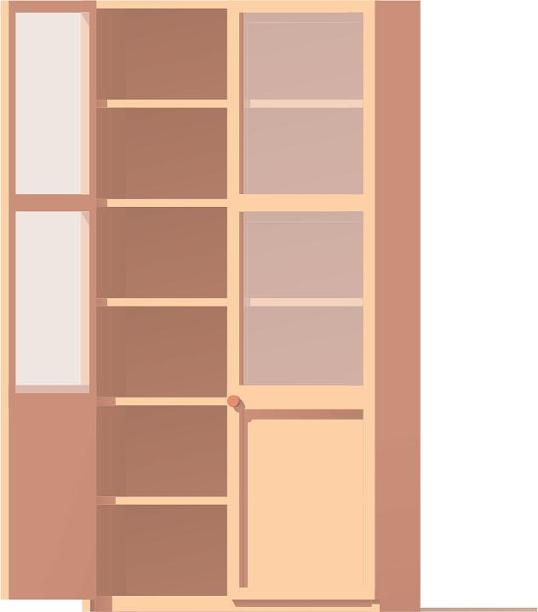 手绘插画风格住宅家具书柜扁平化元素图片下载