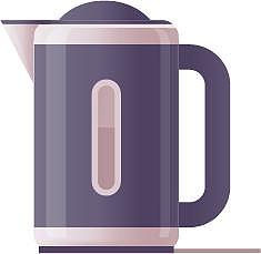 手绘插画风格家居家具热水壶扁平化元素图片下载