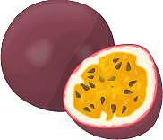 水果百香果鸡蛋果营养丰富卡通扁平元素图片下载