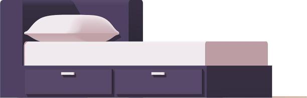 手绘插画风格住宅家具多功能床扁平化元素图片下载