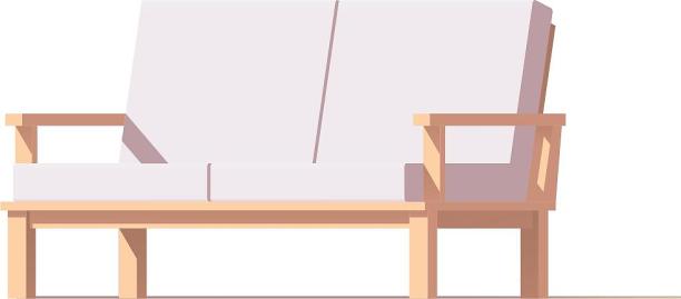 手绘插画风格住宅家具椅子沙发扁平化元素图片下载