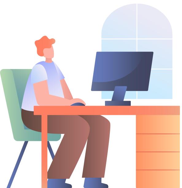 手绘插画风格商务男性办公室办公卡通元素图片下载