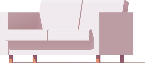 手绘插画风格住宅家具简约沙发扁平化元素图片下载