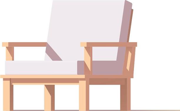 手绘插画风格住宅家具座椅沙发椅扁平化元素图片下载