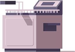 手绘插画风格家居家具工具洗碗机扁平化元素图片下载