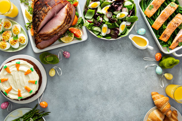 有火腿的复活节早午餐图片下载