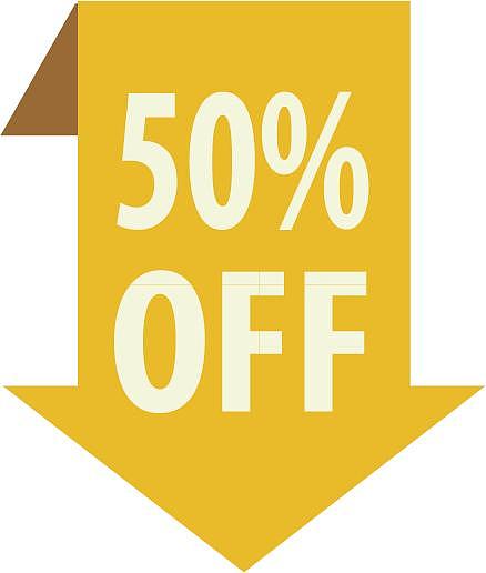 电商促销黄色OFF标题框装饰框优惠标签扁平元素图片下载