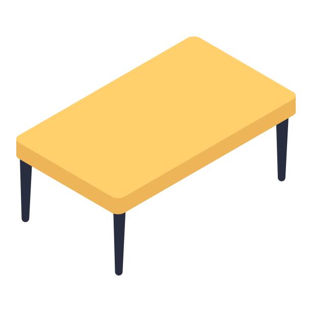 2.5D时尚办公桌桌面木质简约扁平元素图片下载