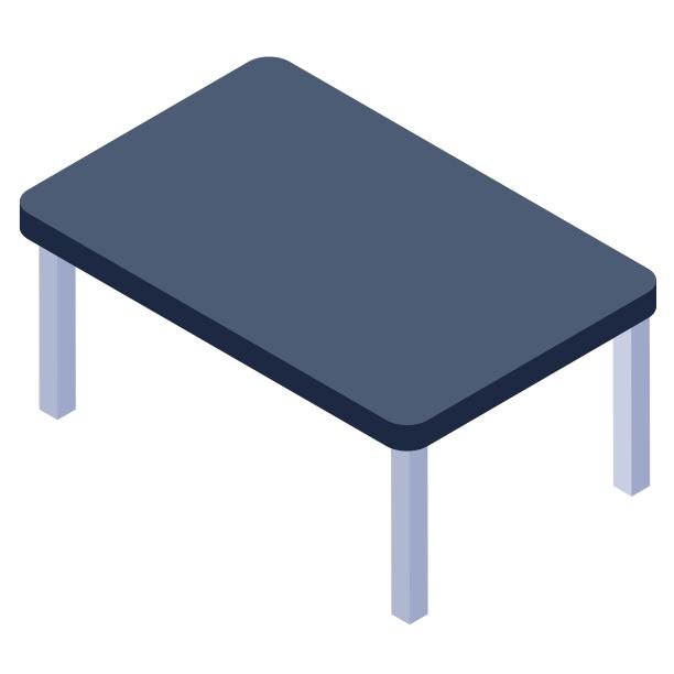 2.5D桌面时尚办公桌简约扁平元素图片下载