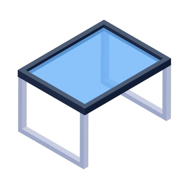 2.5D玻璃简约办公桌扁平元素图片下载