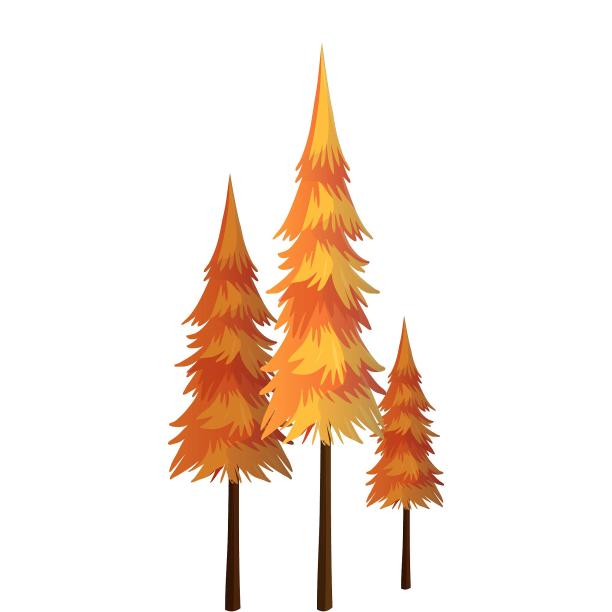 森林树林树木植物卡通扁平元素图片下载