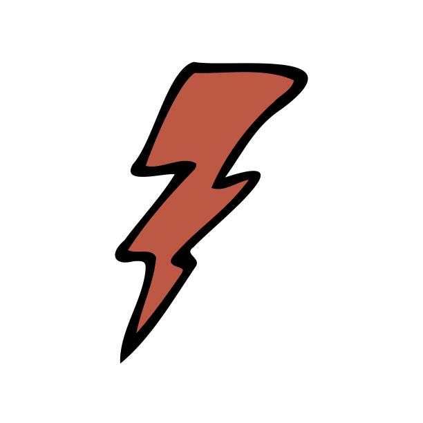 万圣节装饰闪电涂鸦手绘卡通元素图片下载