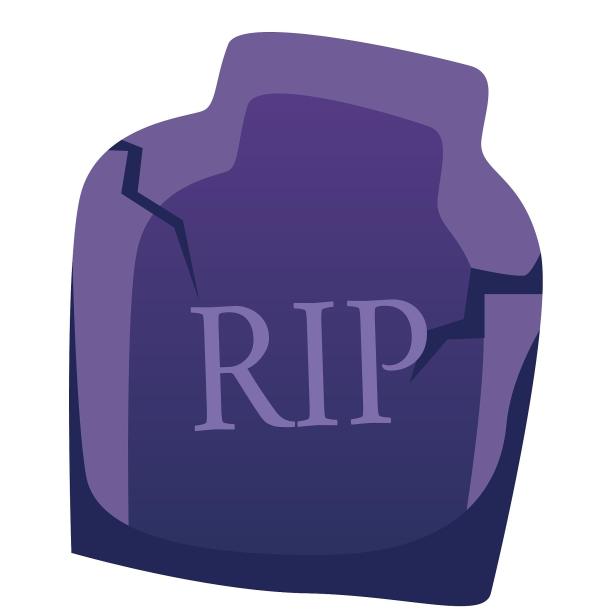 万圣节鬼节坟墓墓碑扁平卡通元素图片下载