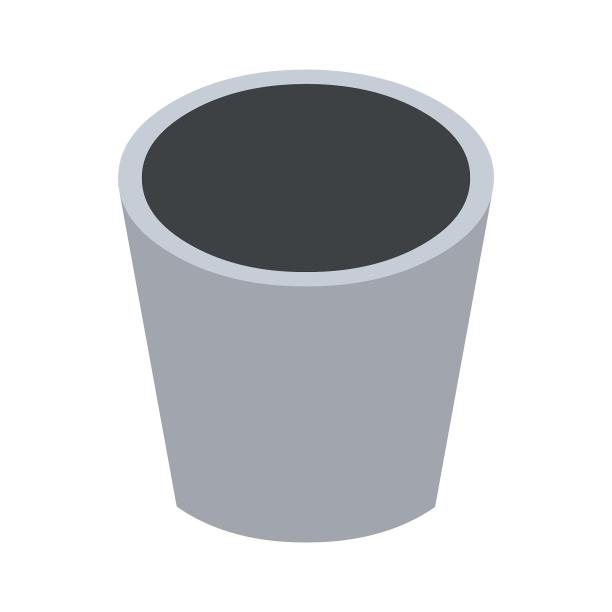 2.5D垃圾桶扁平立体卡通元素图片下载