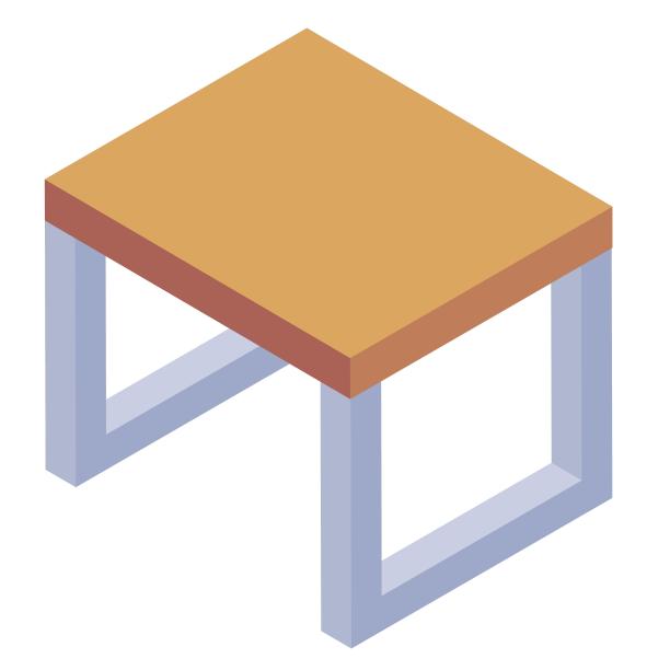 2.5D简约桌子学习桌扁平元素图片下载