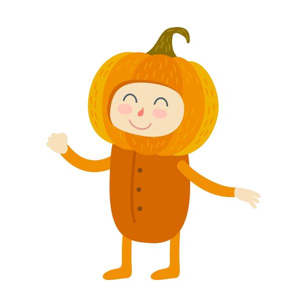 万圣节南瓜玩偶可爱卡通扁平元素素材图片