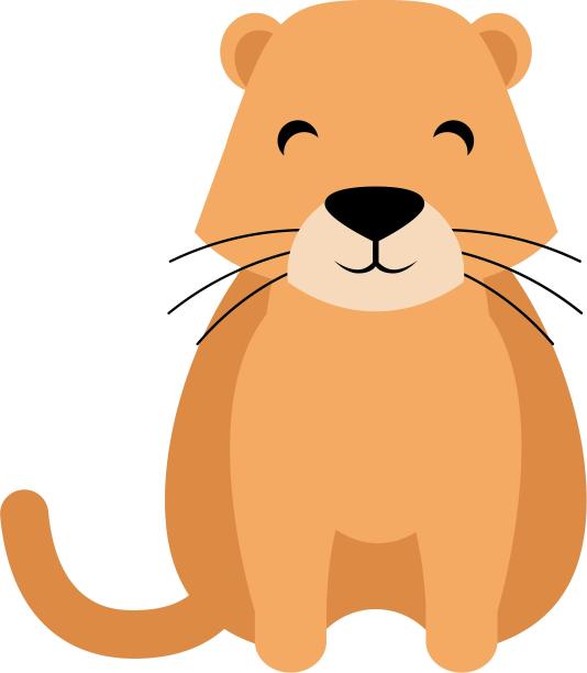 小猫可爱有趣动物扁平卡通元素图片下载