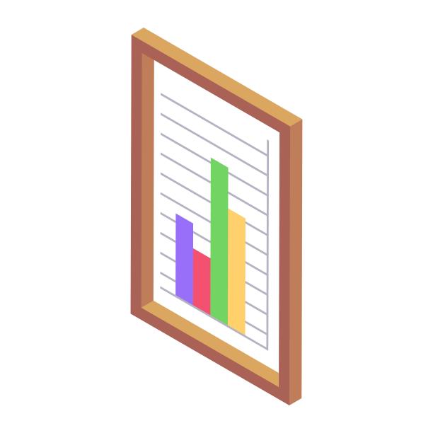 2.5D扁平报表数据表格元素图片下载