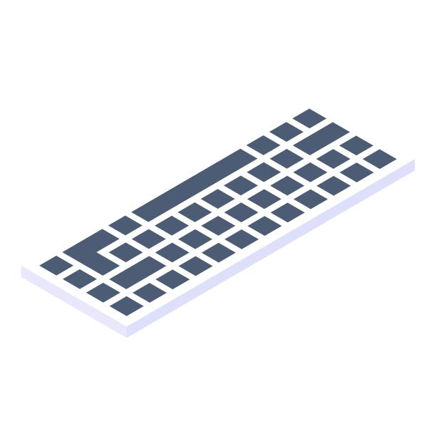 2.5D键盘立体扁平卡通元素图片下载