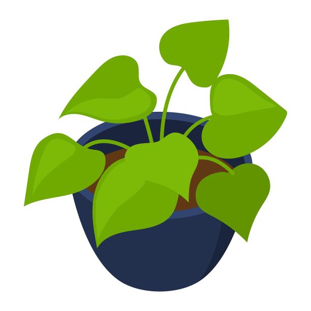 绿植植物盆栽卡通扁平元素图片下载