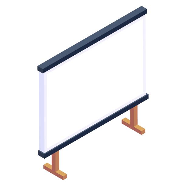 2.5D扁平会议白板元素图片下载