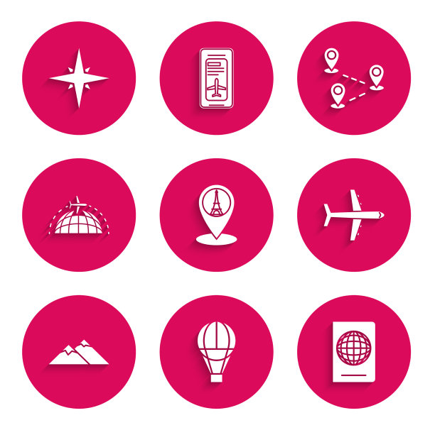 用埃菲尔铁塔热气球设置地图指针图片下载