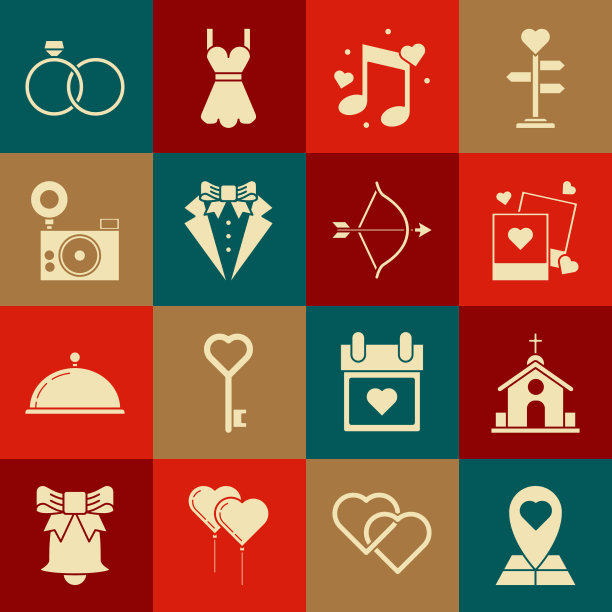 设地图指针与心教堂两楼图片下载