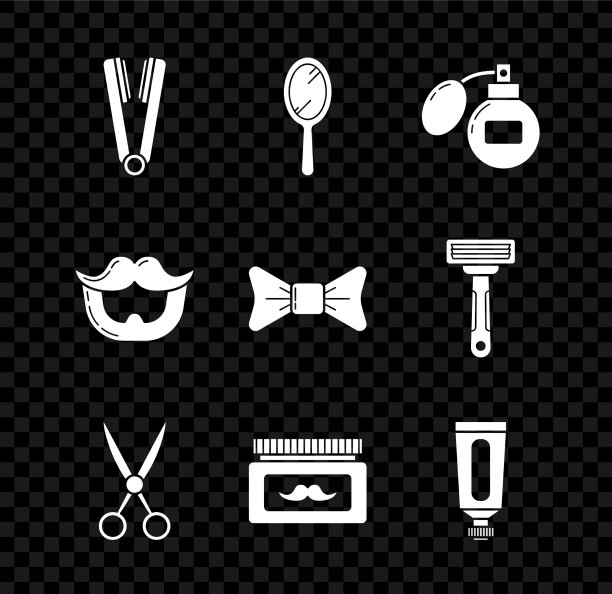 准备卷发器，手镜须后水图片下载