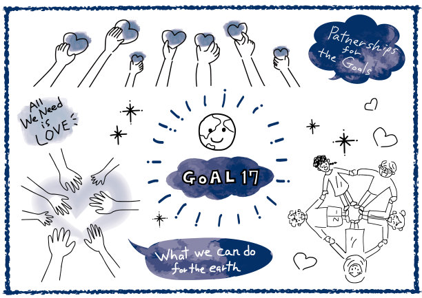 伙伴关系图像手绘插图集17图片下载