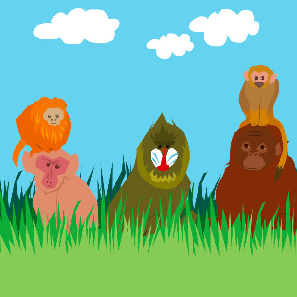 收集猴子插画图片下载