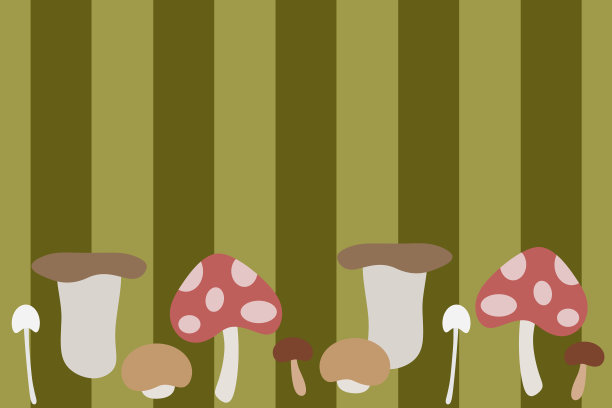 复古的蘑菇背景图片下载