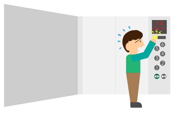 一个人被困在电梯里，按下了紧急按钮图片下载