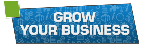 发展你的企业蓝色绿色企业符号纹理水平图片下载