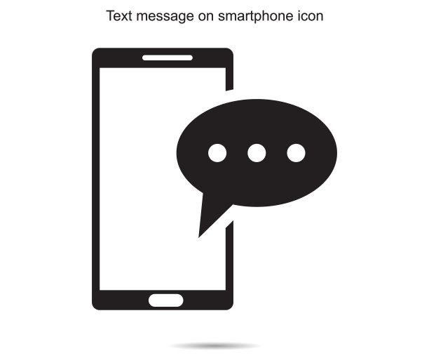 文字信息在智能手机图标设计矢量插图图形的背景图片下载