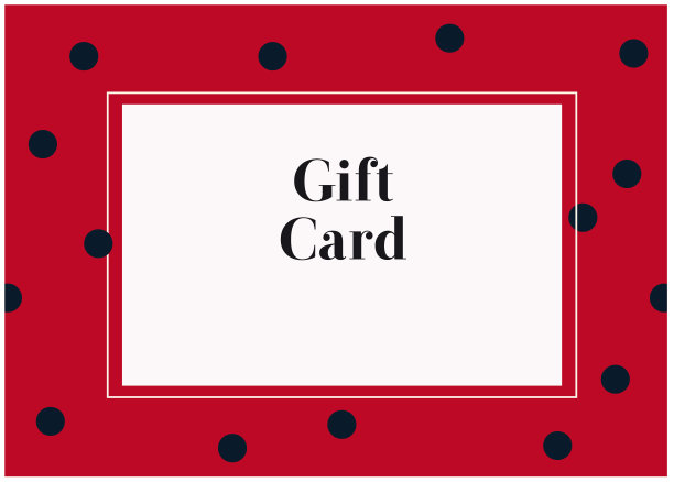 现代艺术节日圣诞节情人节波尔卡圆点礼券。圣诞季礼品卡优惠券。在白色背景上复制空间，剪切和替换样本文本，红白黑时尚的颜色。五彩纸屑瓢虫启发设计图片下载