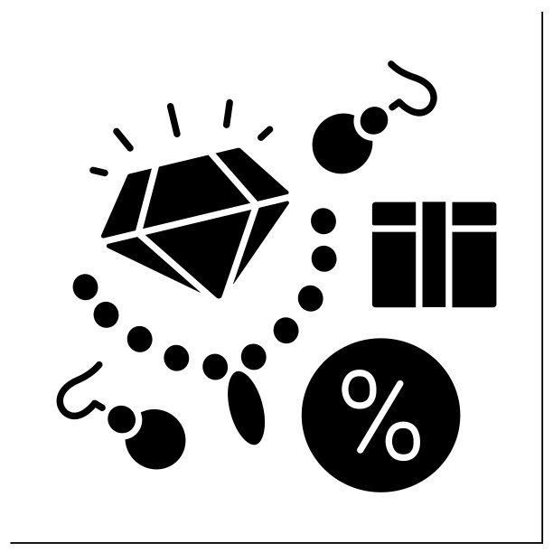 珠宝店的字形图标图片下载