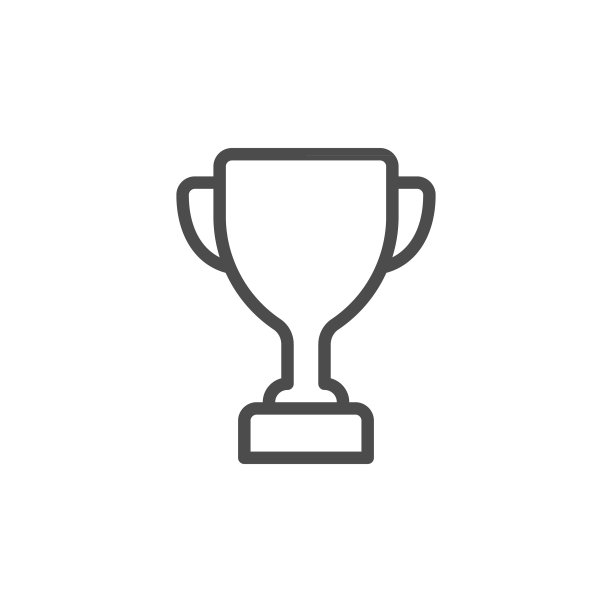 奖杯图标孤立在白色背景图片下载