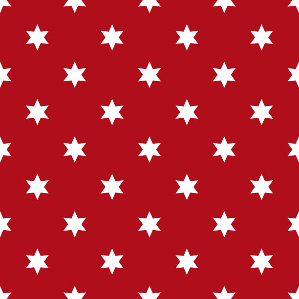 白星在红色背景上的无缝图案图片下载